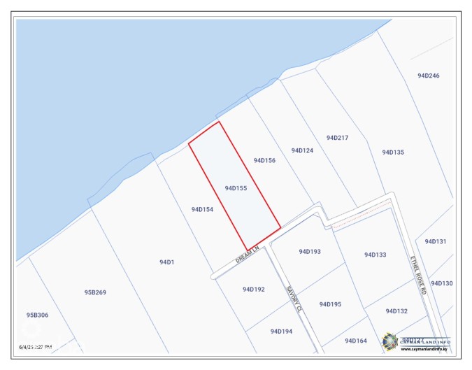 WATERFRONT LOT ON DREAM LANE – CAYMAN BRAC W APPROVED HOUSE PLANS