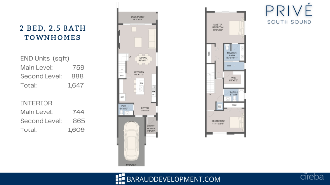 PRIVE PHASE 1 2 BED 2.5BATH, POOL VIEW
