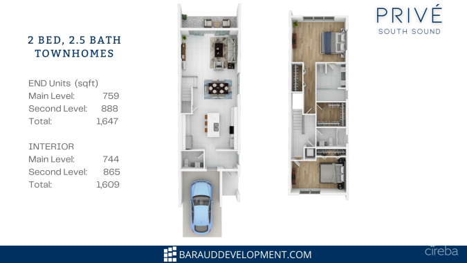 PRIVE PHASE 1 2 BED 2.5BATH, POOL VIEW