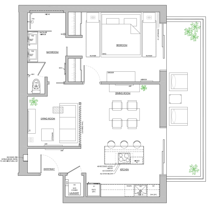 ONE GT PENTHOUSE  LARGE ONE BEDROOM PLUS DEN