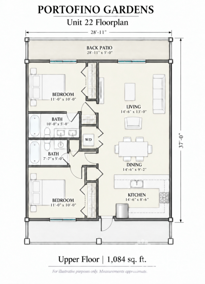 PORTOFINO GARDENS | TURNKEY 2-BED