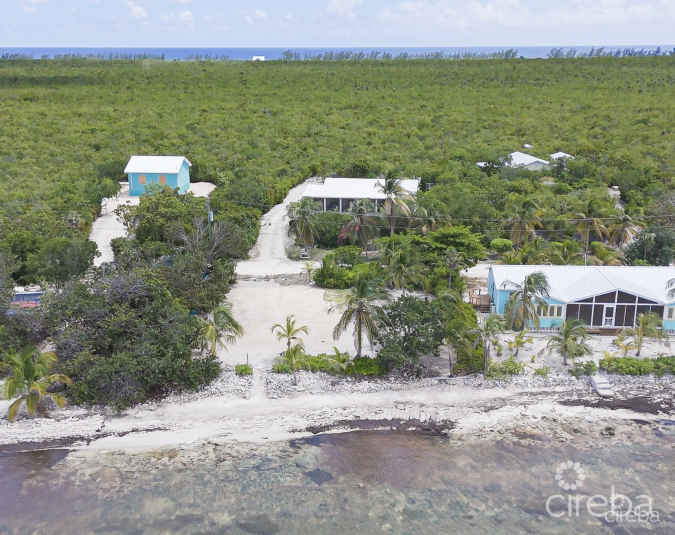 LITTLE CAYMAN OCEAN VIEW RESIDENTIAL HOME W/ BEACHFRONT LOT JUST SHY OF 1 ACRE